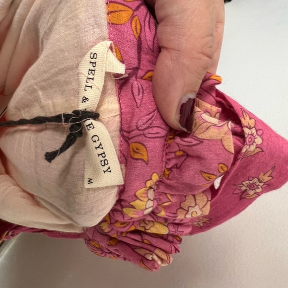 Spell maxi pink floral dress M - Picture 5 of 5